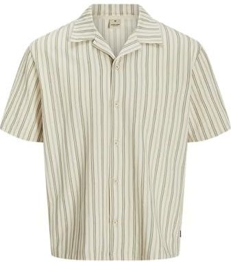 JACK & JONES Heren Jprbluleo Ss Shirt, Vetiver., L