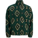JACK & JONES Fleece jas 'JOREDDIE'  geel / donkergroen