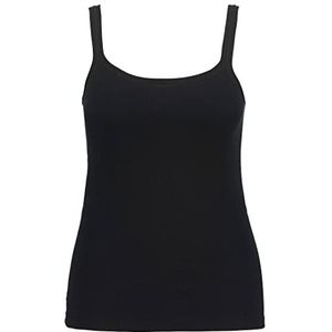 Ulla Popken Dameshemd, rond gebreid onderhemd, zwart, normaal, zwart, 46/48 NL