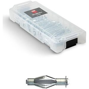 TOX L-BOXX Micro Acrobat 094901804 In stapel- en klikbare sorteerdoos, met metalen holtepluggen in 4 maten M4x38, M5x37, M5x65 en M6x52 mm, voor enkele en tweelaagse wandplaten, 34-delig