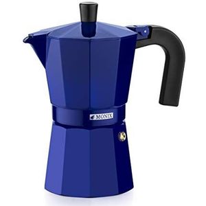 Monix espressomachine van aluminium 6 hectas kobaltblauw
