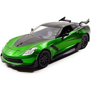 Jada Toys – 98499 – modelbouw – Film Transformers Corvette Stingray – Transformers 5 Crosshairs – schaal 1:24, groen/zwart