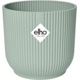 Elho Vibes Fold Rond 16 - Bloempot voor Binnen - 100% gerecycled plastic - Ø 16.1 x H 14.8 cm - Sorbet Groen
