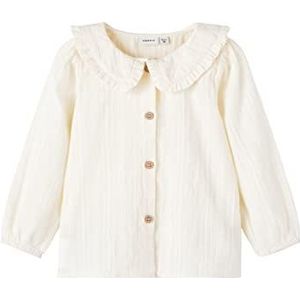 NAME IT Meisjes Nmfbesol Ls Shirt Blouse, Botercrème., 110