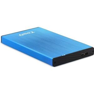 Externe harde schijfbehuizing, 9,5 mm dik, compatibel met SATA-interfaces, USB 3.0/3.1 Gen1 voor snelle gegevensoverdracht, blauw.