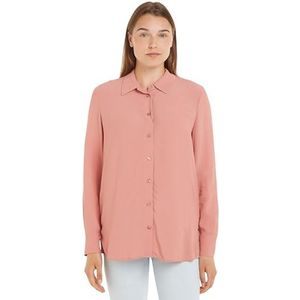 Tommy Hilfiger Dames Blouse Crêpe Shirt Elegant, Roze (Teaberry Blossom), 72