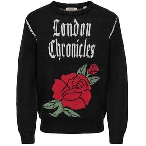 ONLY & SONS Onspale Reg Crew Knit, zwart, L