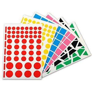 APLI Kids 119320 - Geometrische stickers in verschillende kleuren en vormen - 350 stickers