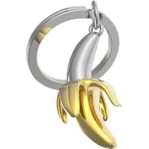 O meta[l]morphose Metalen broek MTM140-01 sleutelhanger banaan, zilver, goud, Eén maat
