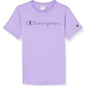 Champion Rochester 1919-Champion Logo Crewneck S-S T-shirt, lavendel ton-sur-ton (pau), 7-8 jaar kinderen en jongens, Lavender toon in toon (Pau)