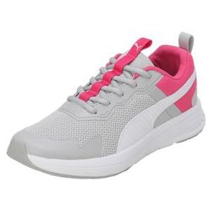 PUMA Evolve Run MESH JR Sneaker, Cool Lichtgrijs Witgloeiend Roze, 3 UK, Cool Lichtgrijs Puma Wit Gloeiend Roze, 35.5 EU