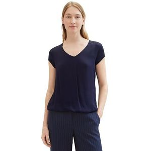 TOM TAILOR Damesblouse, 30025 - Navy Midnight Blauw, 34