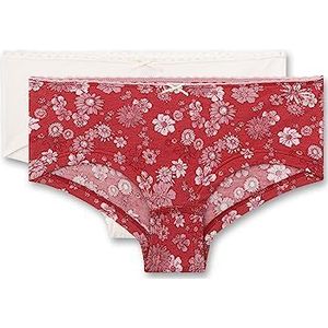 Sanetta Meisjesonderbroek Cutbrief dubbelpak, rood, 128 cm