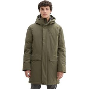 TOM TAILOR Denim Heren 1044634 Parka, 23802-Urban Olive Green, M, 23802 - Urban Olive Green, M
