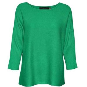 VERO MODA Gebreide trui voor dames, Helder Groen/Detail: w. Melange, XXL