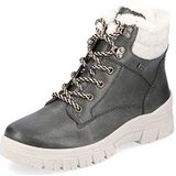 Veterboots - Effen - Leer - Blokhak - Ronde Neus