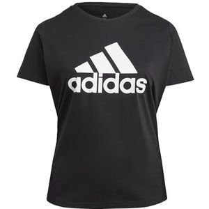 adidas Dames Adult Essentials Logo (Plus Size) T-shirt, zwart/wit, XXL