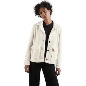 STREET ONE Dames A212379 Feather Yarn Revers JKT, gebroken wit, 44, off-white, 44
