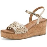 Marco Tozzi Dames 2-28379-44 sleehaksandalen, goud, 36 EU, goud, 36 EU