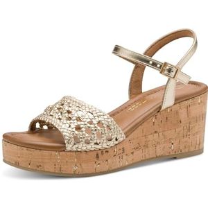 Marco Tozzi Dames 2-28379-44 sleehaksandalen, goud, 36 EU, goud, 36 EU