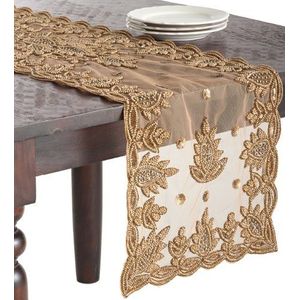 SARO LIFESTYLE BD835 Beaded Runners, 16 door 72-Inch, Oblong, Bourgondië