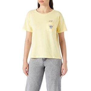 Koton T-shirt met korte mouwen voor dames, Geel (152), M