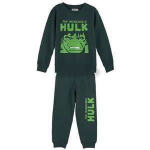 Hulk Trainingspak, 2-delige set, maat 6 jaar, van katoen en polyester, groen, sweatshirt met lange mouwen, origineel product, ontworpen in Spanje