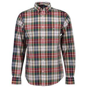 Gant - Geruit Overhemd - Ruby Red - 100% Katoen - Tartan Ruitpatroon