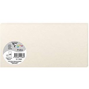 Clairefontaine 11586C Pollen kaarten 10,6 x 21,3 cm, 210 g, ivoorkleurig, 25 stuks