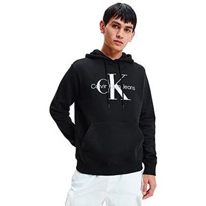 Calvin Klein - Monogram Hoodie - Zwart - Katoen Fleece - Regular Fit