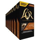 L'OR Espresso Koffiecups Lungo Estremo (100 Lungo Koffie Capsules - Geschikt voor Nespresso Koffiemachines - Intensiteit 11/12 - 100% Arabica Koffie) - 10 x 10 Cups