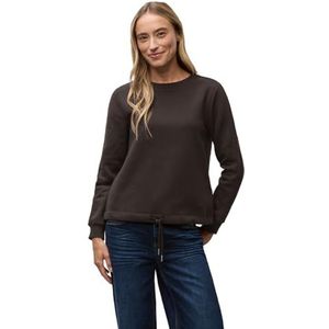 Street One Dames Sweater met geribd detail in Bruin, in size: 34