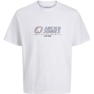 Jack & Jones - JCOTIER FRONT PRINT TEE SS CREW NECK - T-shirt - Bright white - 100% Katoen