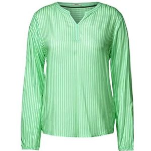 Cecil Dames B343698 blouse met lange mouwen gestreept, Smash Green, M, Smash Green, M