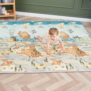 Baby Speelmat 150x180x1cm XXL Baby Gym Play Mat - Speelkleed Baby - Baby Foam Mat - Omkeerbare Opvouwbare Schuimrubberen Vloermat - Baby Speeltapijt - Geboortecadeau - Kruipmat Baby - Tummy Time
