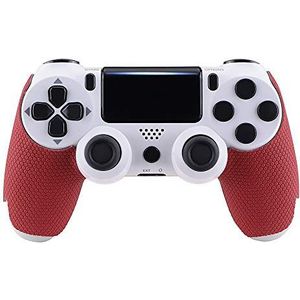 eXtremeRate Anti-glijbaan Grip Sticker voor ps4 Handgrepen Pads Sticker Beschermgrepen Stickers Skin voor ps4 Slim Pro Controller (Rood)
