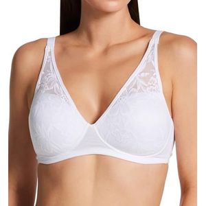 Bali Women's Breathe Modal T-Shirt, Breathable Wireless, Full-Coverage Convertible Bra, White
