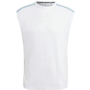 adidas Waar Base SL Tee T-shirt (mouwloos) heren, wit/blauw (wit/preloved blue/transparant), L