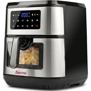 Girmi FG89 ""EcoFrit XXL"" luchtfriteuse 9,2 liter met venster, 2150 watt, zwart/staal