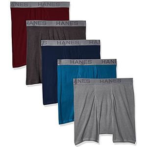 Hanes Heren Jurk Crew Sok (Pack van 5), Verschillende kleuren Pack van 5, M