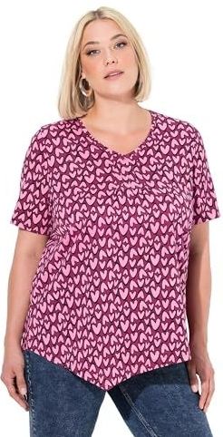 Ulla Popken Shirt  mauve / lichtroze / zwart