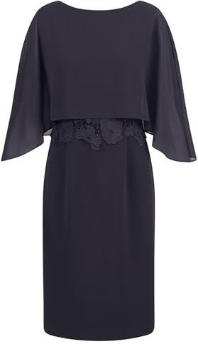 APART - Jurk - Nachtblauw - Mouwloos - Knielengte - Aansluitende Pasvorm