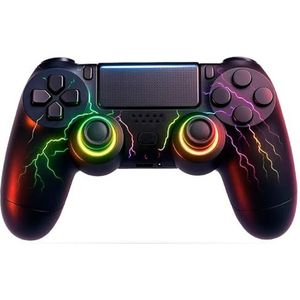Draadloze Controller - Transparant - Ergonomisch Ontwerp - Compatibel met PS4 en PC