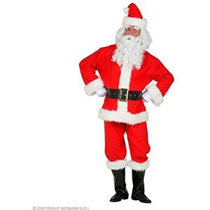 Widmann 52735 52735-kostuum Kerstman, jas, broek, riem, laarshoek, muts, Santa Claus, St. Martin, Kerstmis, Advent, unisex - volwassenen, rood, XXL/XXXL