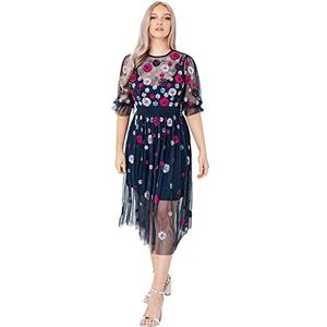 Maya Deluxe Jurk voor dames, marineblauw, 42