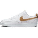 Nike Court Vision Low Next Nature, damesschoenen, Wit Metallic Goud Wit, 40.5 EU