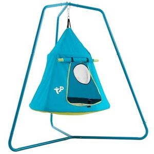 TP Toys TP859 UFO metalen frame | outdoor den/schommel | voor kinderen 2+ | ingebouwde afmetingen 190 x 182 x 159 cm | Perfect voor kleine tuinen, blauw