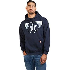 Marvel Heren Cap Logo T-shirt - Shirt, Donkerblauw, M