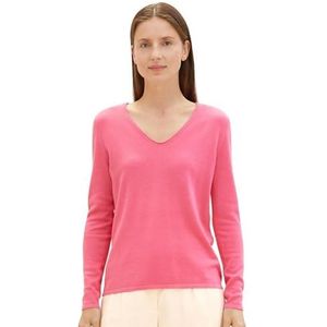 TOM TAILOR 1012976 Basic gebreide trui voor dames, 15799 - Carmine Pink, S