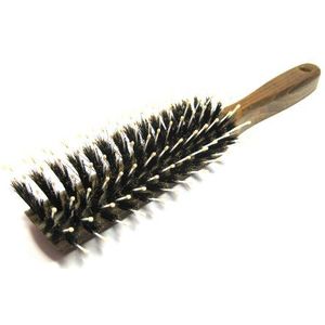 Golddachs Borstel van beukenhout, halfronde krultang, wildzwijnharen en nylonstiften met noppen, 8 rijen